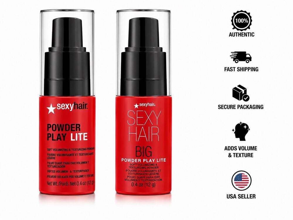 Sexy Hair Big Powder Play Lite Soft Volumizing Texturizing Powder 0.4 oz Duo